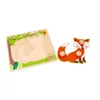 Kép 5/6 - Fából készült nagy méretű erdei állatos puzzle készlet róka 