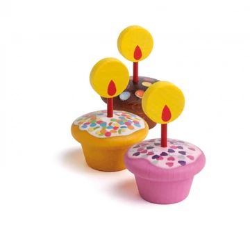 Muffin születésnapra gyertyával ERZI fajáték