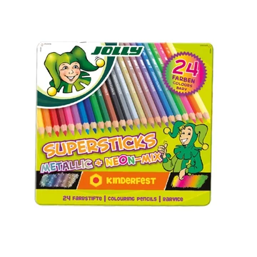 Jolly Supersticks Metallic-mix – 24 színű színesceruza készlet
