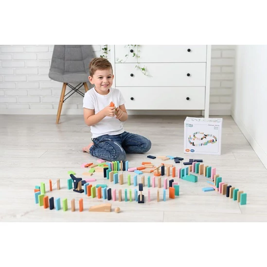 Dominópálya építő szett fajáték