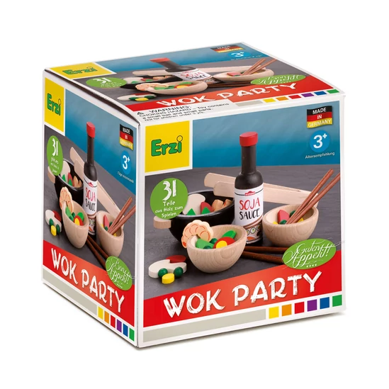 Wok Party szett ERZI fajáték dobozban