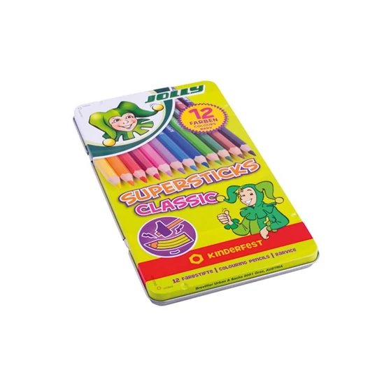 Jolly Supersticks Classic 12 színű színesceruza – fémdobozban