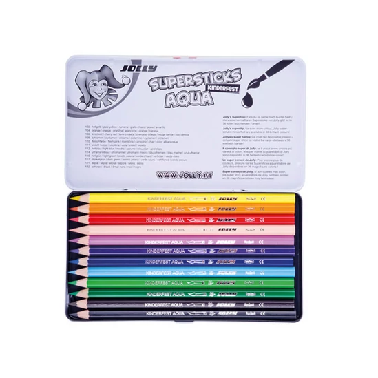 Jolly Supersticks Aqua – 12 színű akvarell színesceruza készlet