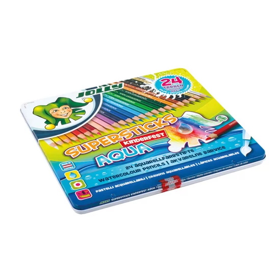 Jolly Supersticks Aqua – 24 színű akvarell színesceruza készlet
